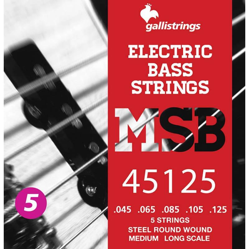 Struny na elektrickou 5-strunnou baskytaru Galli Magic Sound Bass MSB-45125 - 1