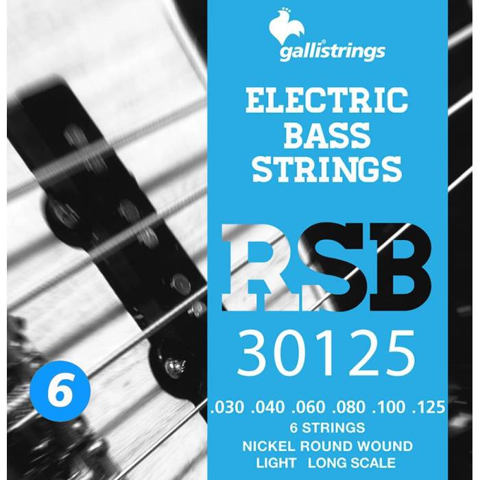 Struny na baskytary: Galli Rock Star RSB-30125 Struny na elektrickou 6-strunnou baskytaru Struny na elektrickou 6-strunnou baskytaru Galli Rock Star RSB-30125