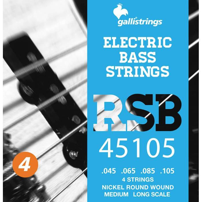 Struny na baskytary: Galli Rock Star RSB-45105 Struny na elektrickou baskytaru Struny na elektrickou baskytaru Galli Rock Star RSB-45105