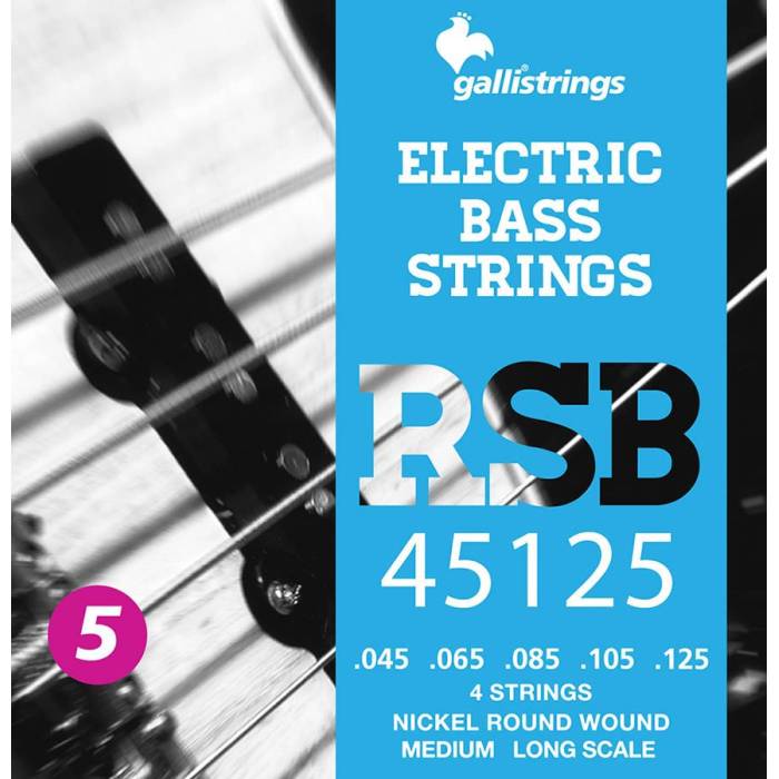 Struny na elektrickou 5-strunnou baskytaru Galli Rock Star RSB-45125