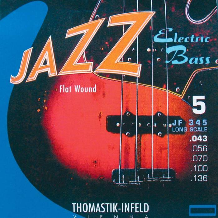 Struny na baskytary: Thomastik Jazz THJF-345 Struny na 5-strunnou baskytaru Struny na 5-strunnou baskytaru Thomastik Jazz THJF-345