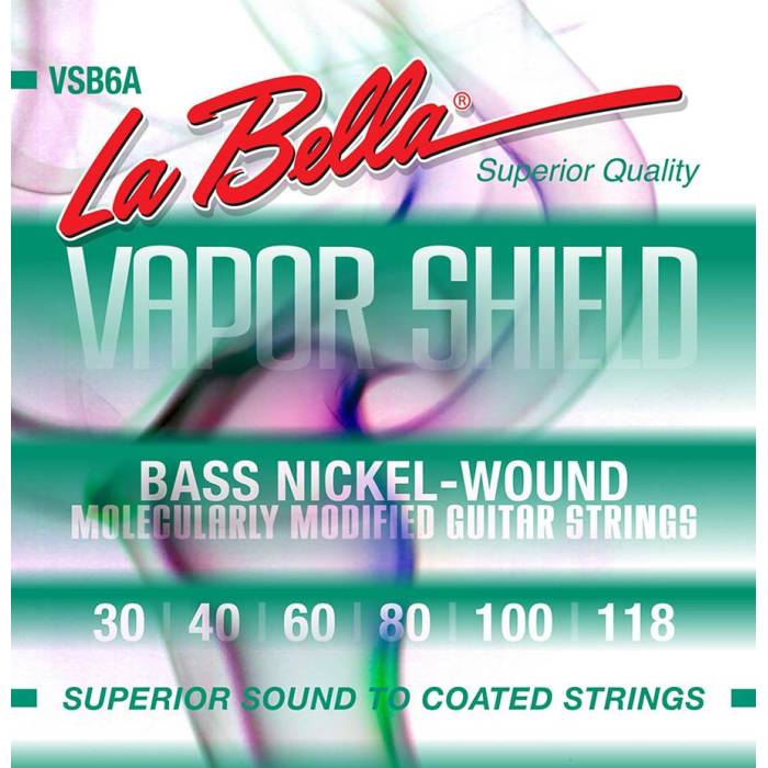 Struny na baskytary: LaBella Vapor Shield VSB6A Struny na elektrickou 6-strunnou baskytaru Struny na elektrickou 6-strunnou baskytaru LaBella Vapor Shield VSB6A
