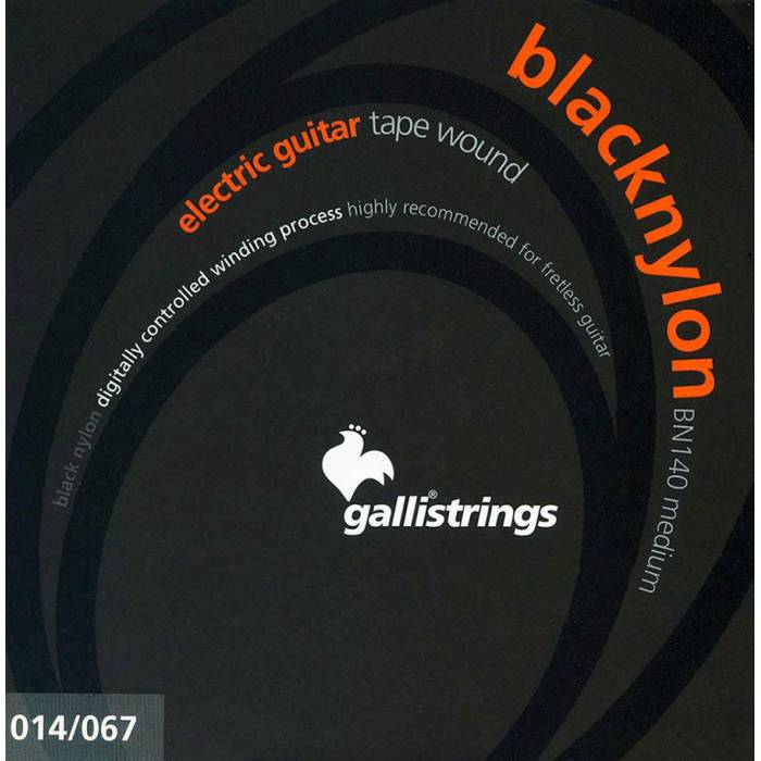 Struny na elektrické kytary: Galli Black Nylon BN-140 Struny na elektrickou kytaru Struny na elektrickou kytaru Galli Black Nylon BN-140