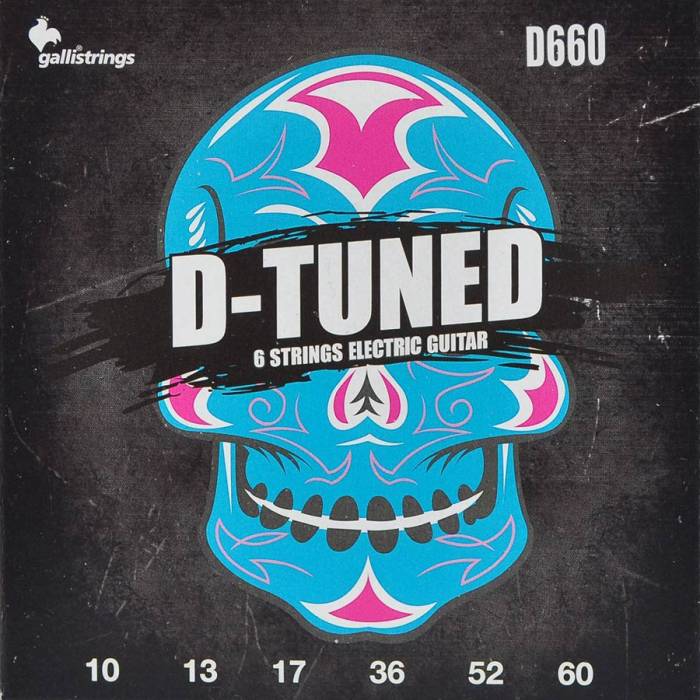 Struny na elektrickou kytaru Galli D-Tuned D-660