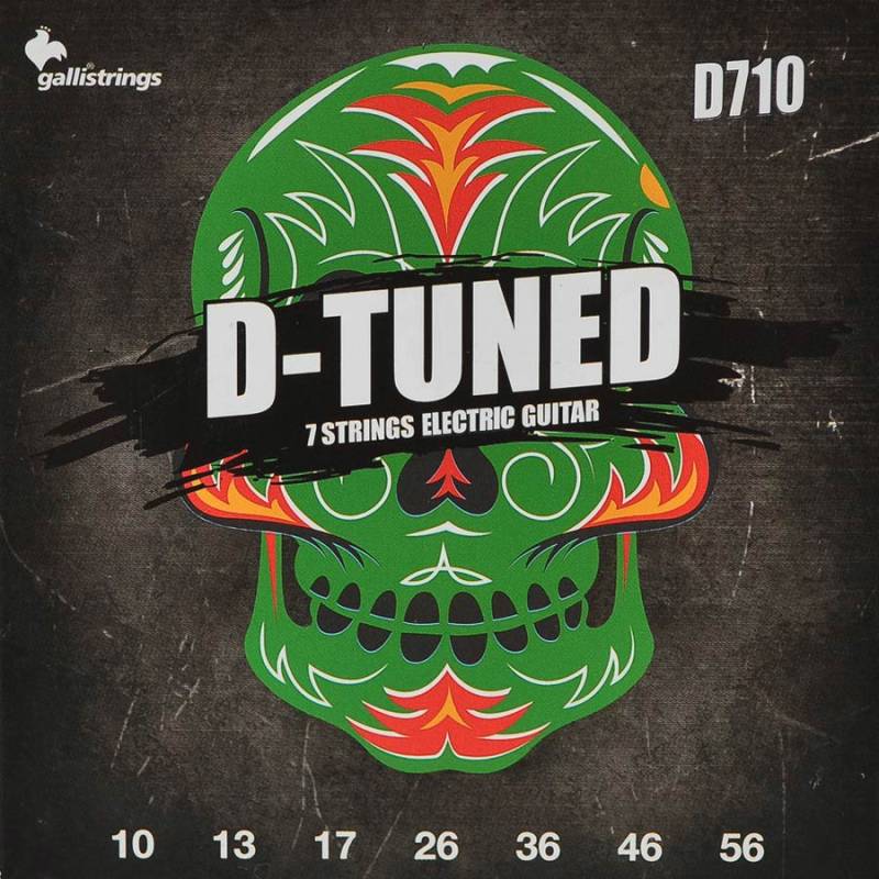 Struny na 7-strunnou elektrickou kytaru Galli D-Tuned D-710 - 1
