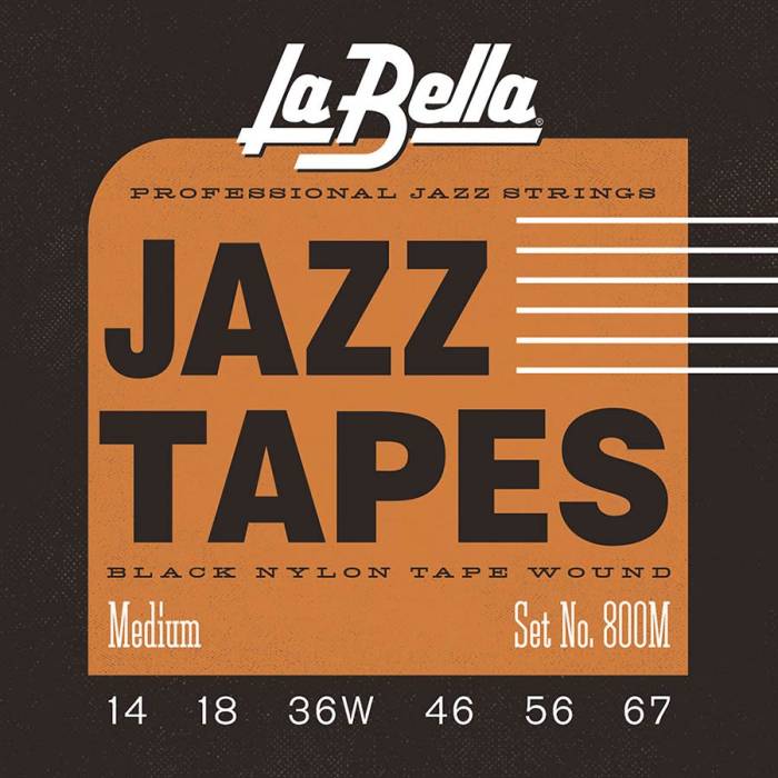 Struny na elektrickou kytaru LaBella Nylon Tape Wound Electrics L-800M