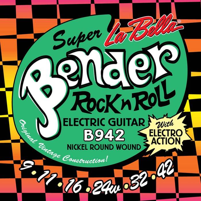 Struny na elektrické kytary: LaBella Bender L-B942 Struny na elektrickou kytaru Struny na elektrickou kytaru LaBella Bender L-B942