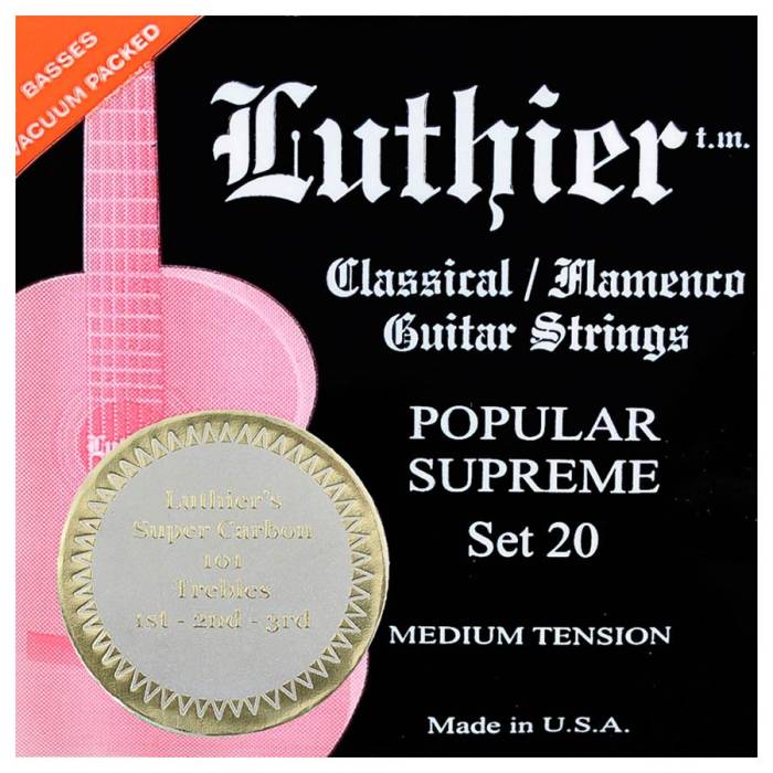 Struny na klasické kytary: Luthier Super Carbon 101 L-20SC Struny na klasickou kytaru Struny na klasickou kytaru Luthier Super Carbon 101 L-20SC