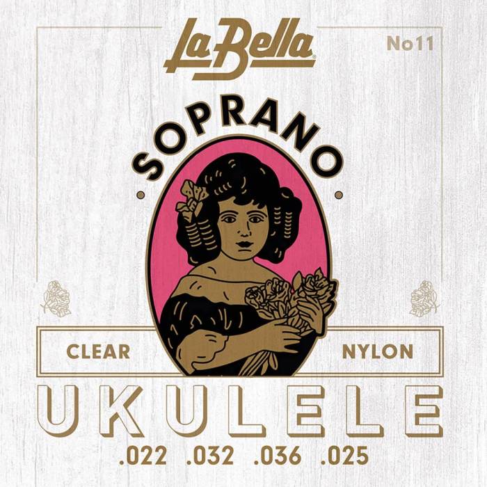 Výprodej: LaBella Acoustic Folk L-11 Struny na sopránové ukulele Struny na sopránové ukulele LaBella Acoustic Folk L-11