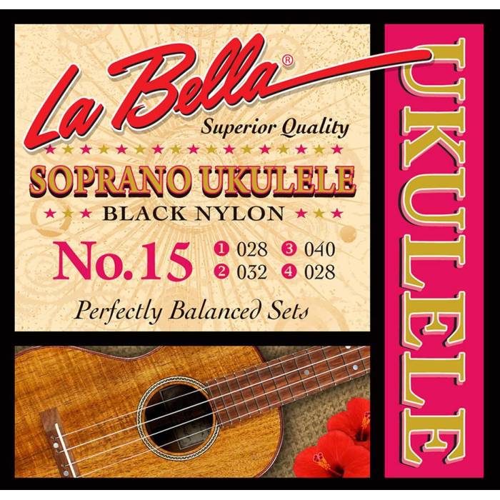 Struny na ukulele: LaBella Acoustic Folk L-15 Struny na sopránové ukulele Struny na sopránové ukulele LaBella Acoustic Folk L-15