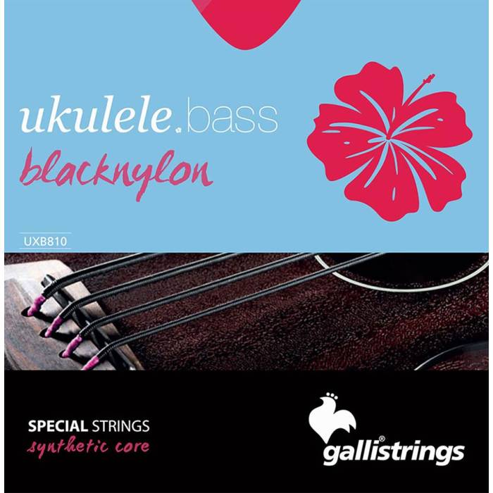 Struny na ukulele: Galli Black Nylon UXB810 Struny na basové ukulele Struny na basové ukulele Galli Black Nylon UXB810