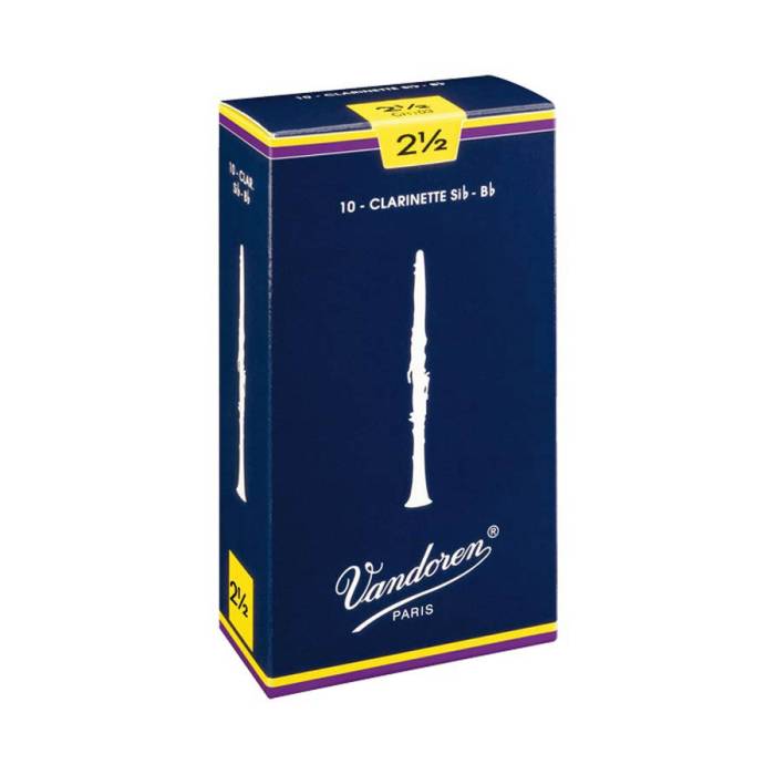 Plátky na Bb klarinety: Vandoren Traditional VDC-25 Plátky na Bb klarinet 10 ks 2.5 Plátky na Bb klarinet 10 ks 2.5 Vandoren Traditional VDC-25