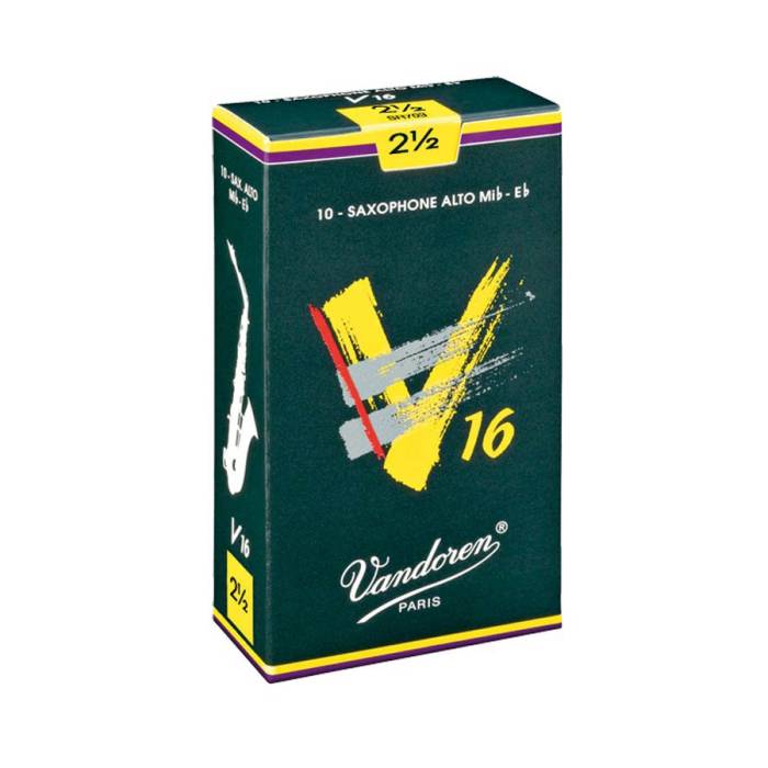 Plátky na alt saxofon: Vandoren V-16 VDA-25V16 Plátky na alt saxofon 10 ks 2.5 Plátky na alt saxofon 10 ks 2.5 Vandoren V-16 VDA-25V16