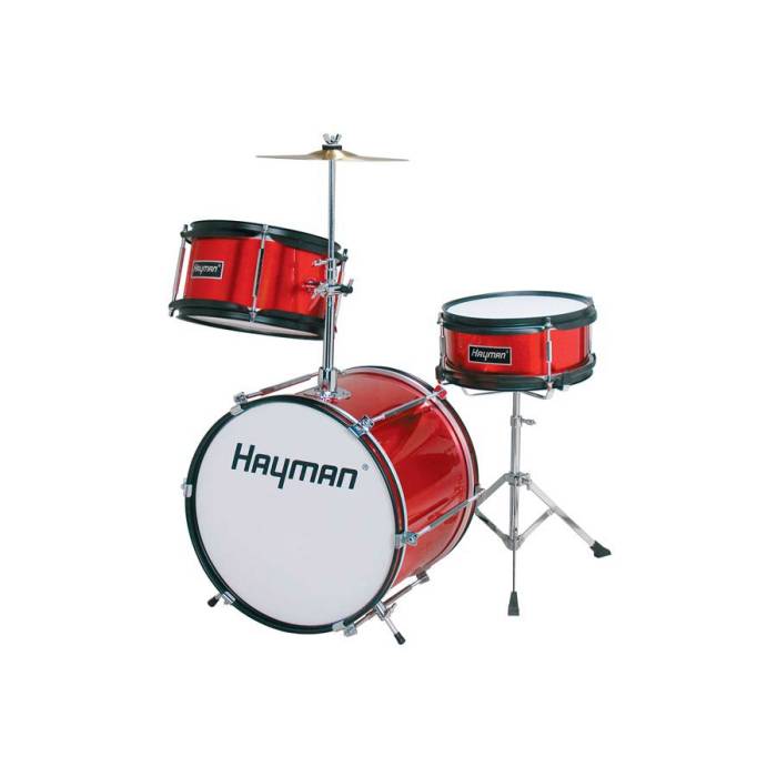Bicí pro děti: Hayman Junior HM-30-MR 3-dílná bicí souprava červená 3-dílná bicí souprava červená Hayman Junior HM-30-MR