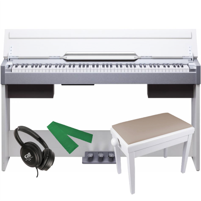 Digitální piana a stage piana - sety: Pianonova El Clasico White SET Pianonova EC11 White set Pianonova EC11 White set Pianonova El Clasico White SET