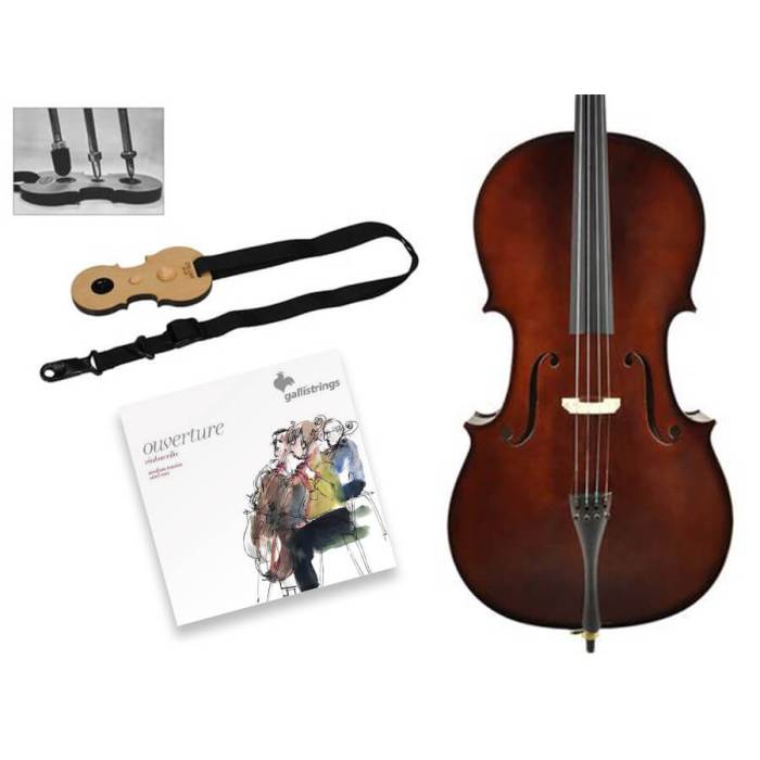 Výhodné komplety: Leonardo Basic LC-2044-SET Violoncello 4/4 + struny + protiskluzová podložka Violoncello 4/4 + struny + protiskluzová podložka Leonardo Basic LC-2044-SET