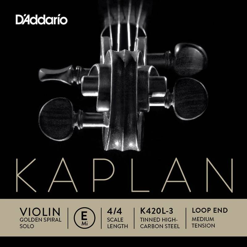 Struna na housle E D'Addario Kaplan Golden Spiral Solo K420L-3 - 1