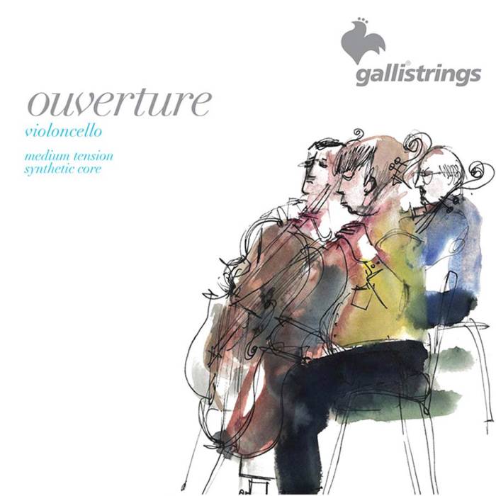 Struny na violoncella: Galli Ouverture OV60-S Struny na violoncello 4/4 Struny na violoncello 4/4 Galli Ouverture OV60-S
