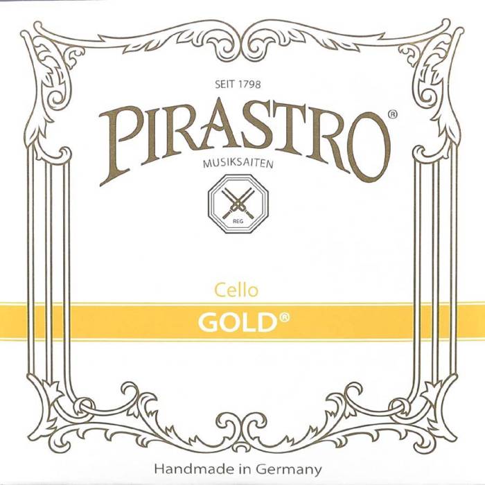 Struny na violoncella: Pirastro Gold P235000 Struny na violoncello 4/4 sada Struny na violoncello 4/4 sada Pirastro Gold P235000