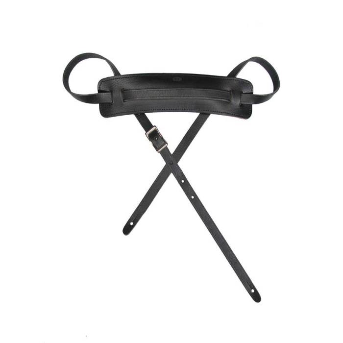 Kytarové popruhy a pásy: Gaucho Vintage GST-925-BK Popruh na kytaru Popruh na kytaru Gaucho Vintage GST-925-BK