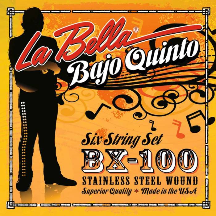 Různé struny: LaBella World Folk L-BX100 Struny bajo quinto Struny bajo quinto LaBella World Folk L-BX100