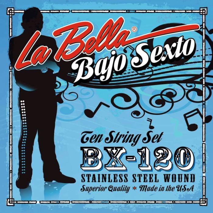 Různé struny: LaBella World Folk L-BX120 Struny na bajo Sexto Struny na bajo Sexto LaBella World Folk L-BX120