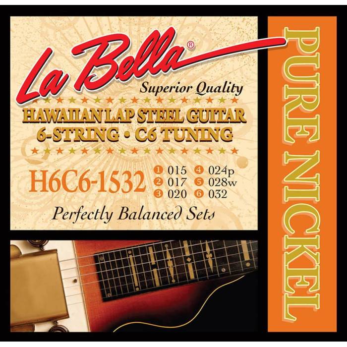 Různé struny: LaBella Lap Steel Guitar L-H6C61532 Struny na kytaru Struny na kytaru LaBella Lap Steel Guitar L-H6C61532