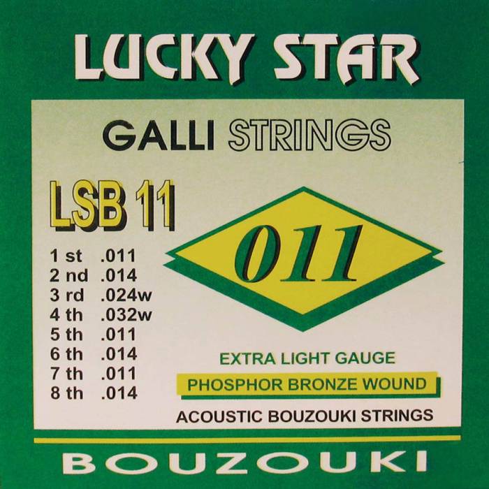 Různé struny: Galli Lucky Star LSB-11 Struny na buzuki Struny na buzuki Galli Lucky Star LSB-11