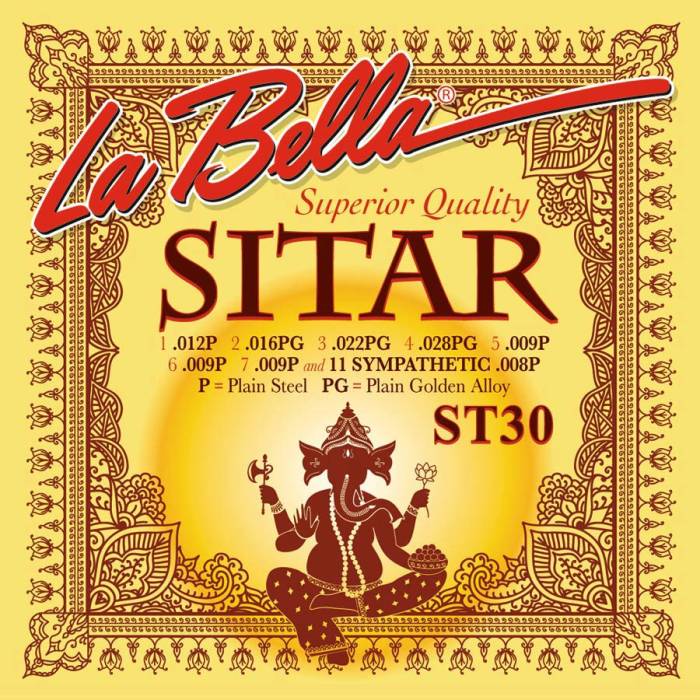 Různé struny: LaBella World Folk L-ST30 Struny na sitar Struny na sitar LaBella World Folk L-ST30