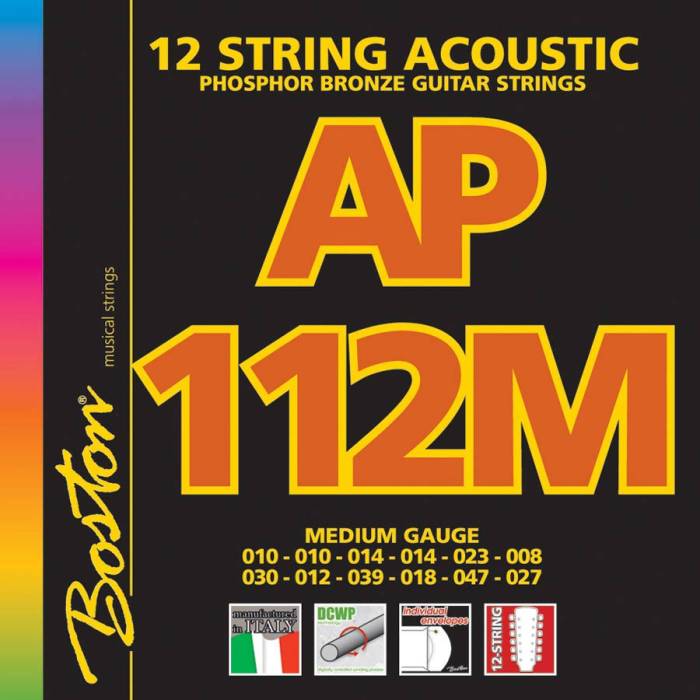 Struny na 12-strunnou akustickou kytaru Boston AP-112-M