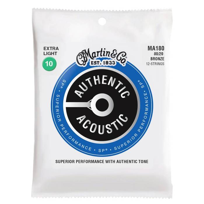 Struny na 12-strunnou kytaru Martin Authentic Acoustic MA180