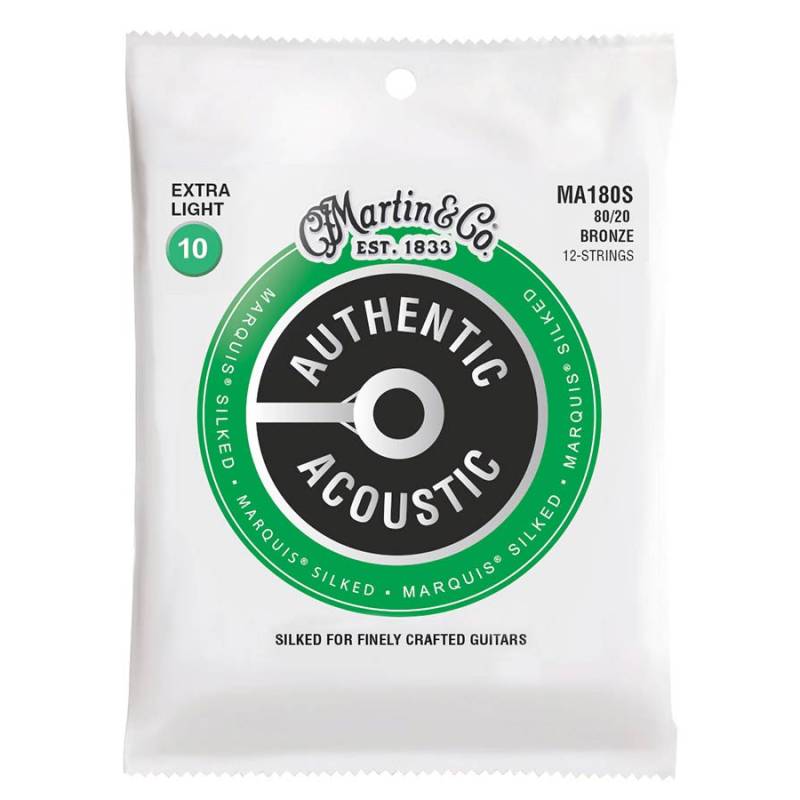 Struny na 12-strunnou kytaru Martin Authentic Acoustic Silked MA180S - 1