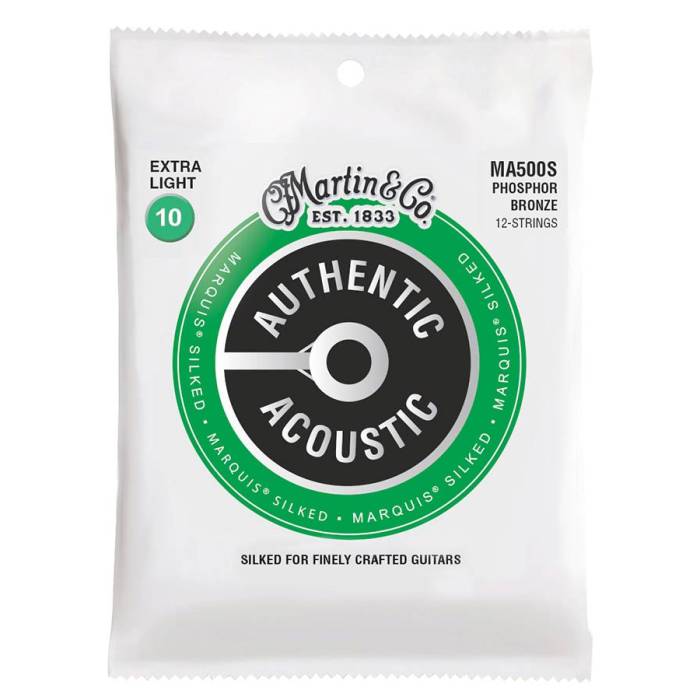 Struny na 12-strunnou kytaru Martin Authentic Acoustic Silked MA500S