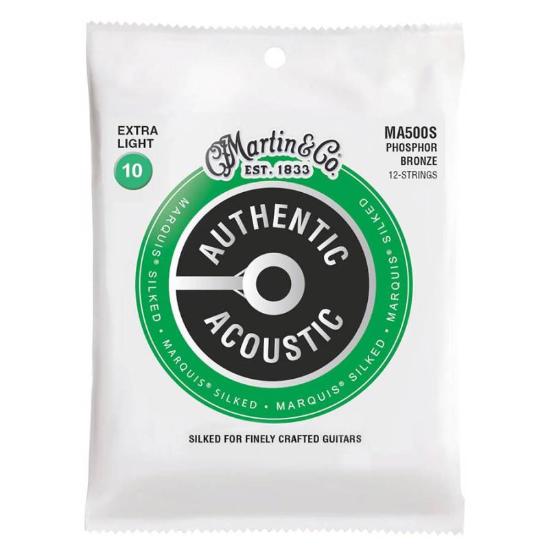 Struny na 12-strunnou kytaru Martin Authentic Acoustic Silked MA500S - 1