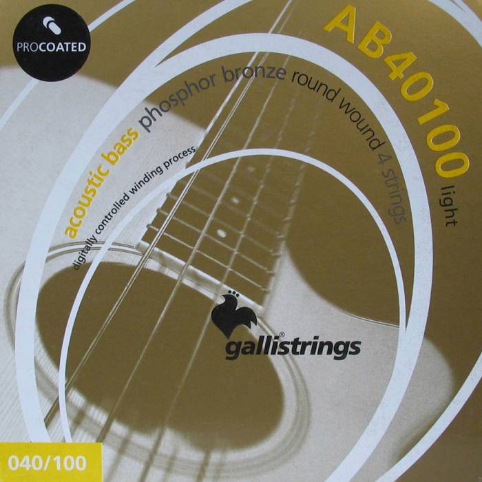 Struny na baskytary: Galli ProCoated Phosphor Bronze AB-40100 Struny na akustickou baskytaru Struny na akustickou baskytaru Galli ProCoated Phosphor Bronze AB-40100