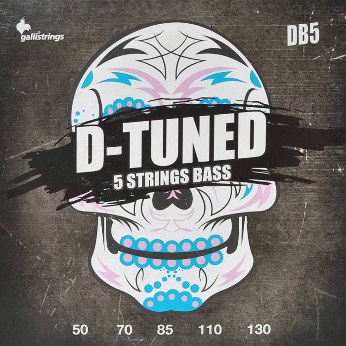 Struny na baskytary: Galli D-Tuned DB-5 Struny na elektrickou 5-strunnou baskytaru Struny na elektrickou 5-strunnou baskytaru Galli D-Tuned DB-5