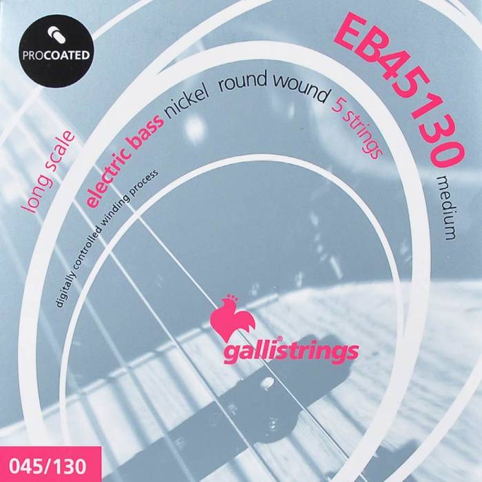Struny na baskytary: Galli ProCoated Electric EB-45130 Struny na elektrickou 5-strunnou baskytaru Struny na elektrickou 5-strunnou baskytaru Galli ProCoated Electric EB-45130