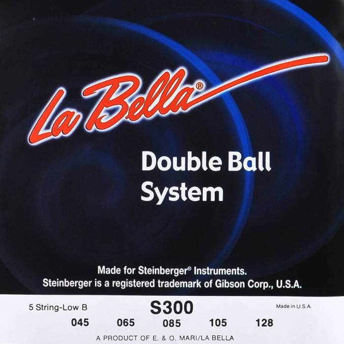 Struny na baskytary: LaBella Double Ball End System L-S300 Struny na elektrickou 5-strunnou baskytaru Struny na elektrickou 5-strunnou baskytaru LaBella Double Ball End System L-S300