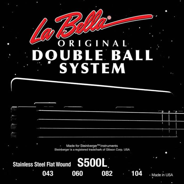 Struny na baskytary: LaBella Double Ball End System L-S500L Struny na elektrickou baskytaru Struny na elektrickou baskytaru LaBella Double Ball End System L-S500L